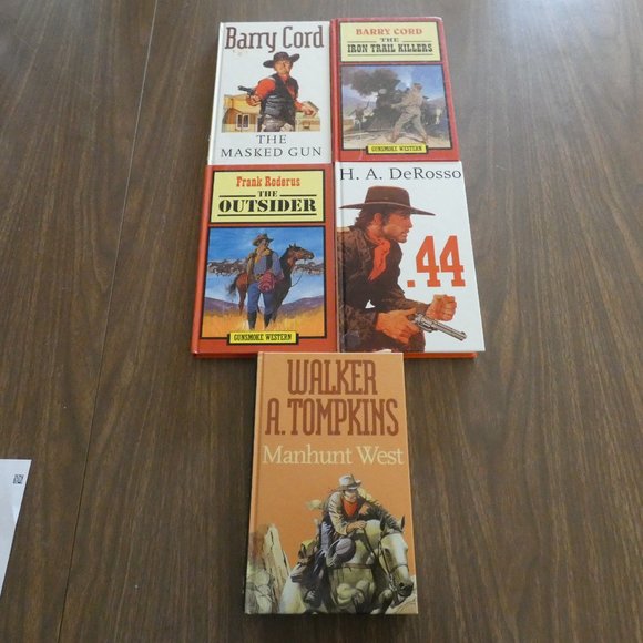 5 Vintage Western Hardback Books Various Authors - Picture 1 of 8